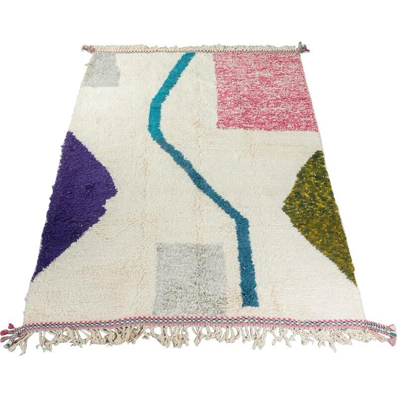 Tappeto vintage Abstraction III in lana berbera