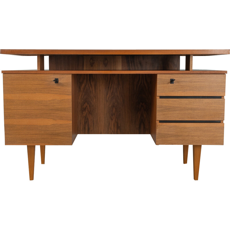 Vintage desk in walnut veneer, 1960s