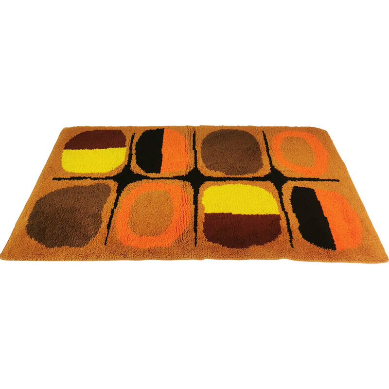 Space Age vintage wool rug, Denmark 1970s