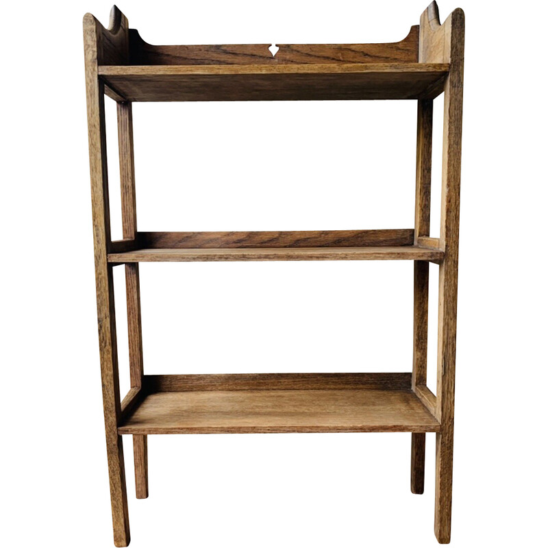 Vintage French farmhouse shelf with 3 levels, 1940-1950