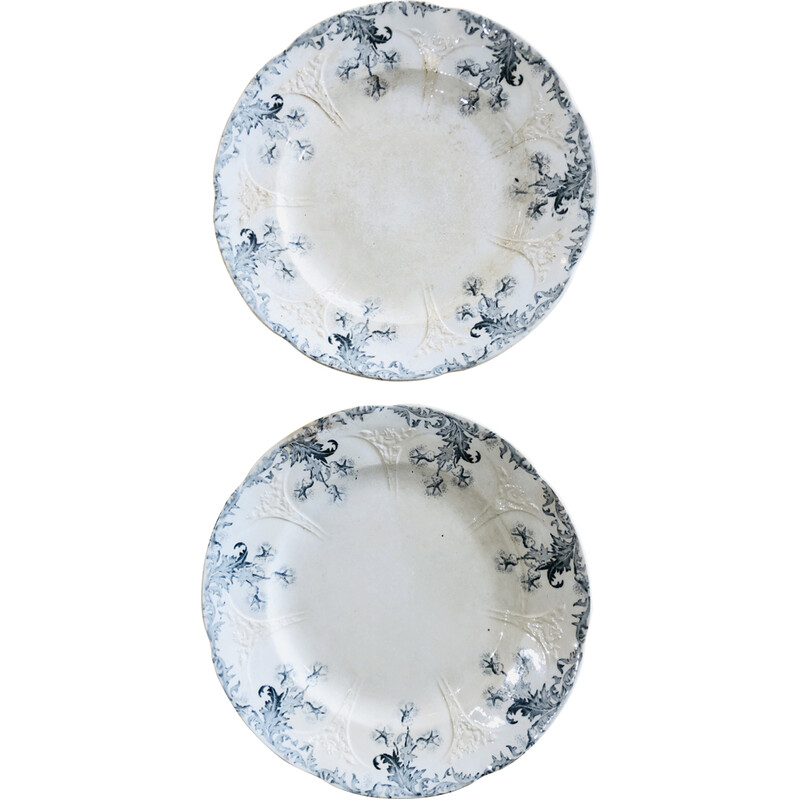 Vintage Longwy dinner plates from the Lorrain collection