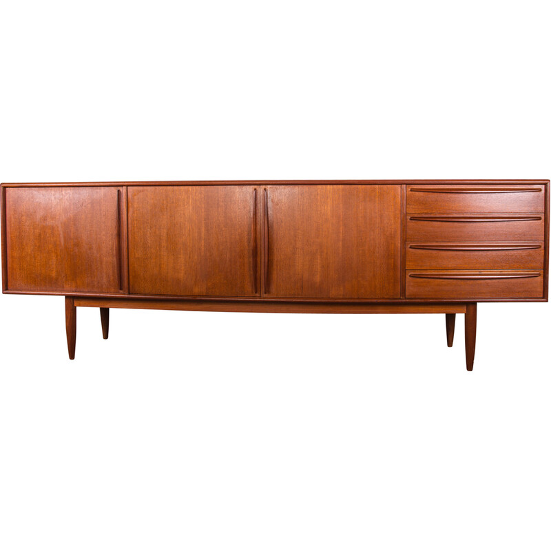 Enfilade danese d'epoca in teak di Bernhard Pedersen, 1960