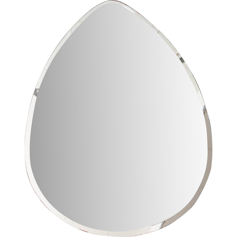 Drop shape vintage mirror, Portugal 1970s