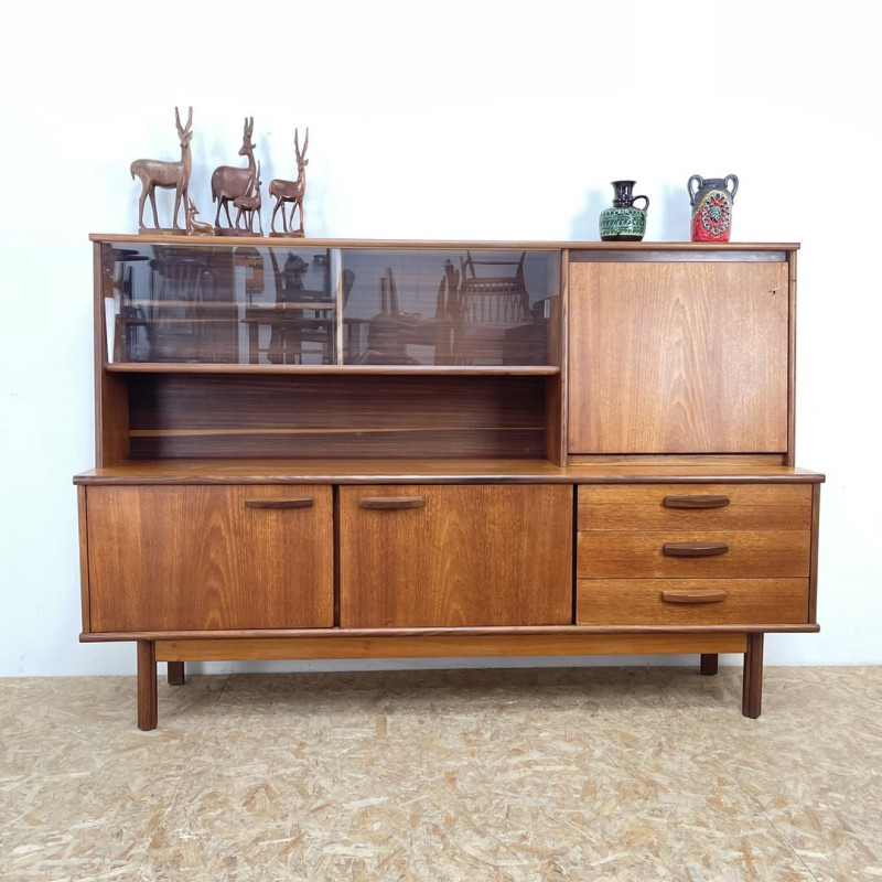 Credenza di metà secolo in teak, anni '60