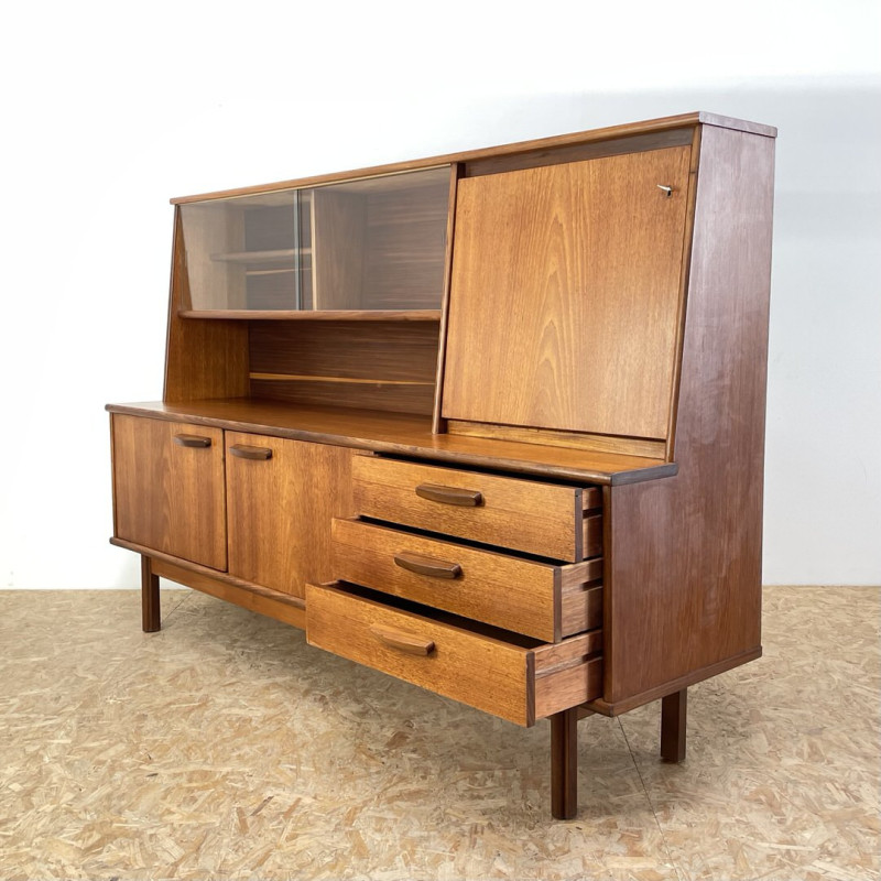 Credenza di metà secolo in teak, anni '60