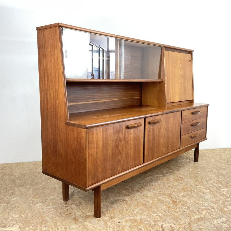 Credenza di metà secolo in teak, anni '60