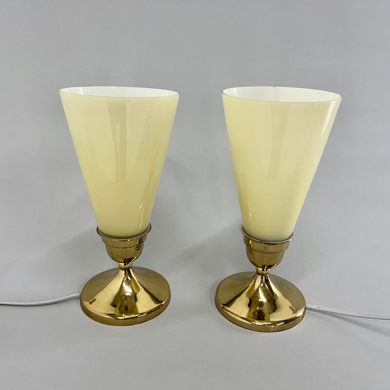 Paar Vintage-Tischlampen von Kamenicky Senov, Tschechoslowakei 1960er Jahre