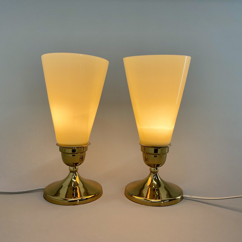 Pair of vintage table lamps by Kamenicky Senov, Czechoslovakia 1960s