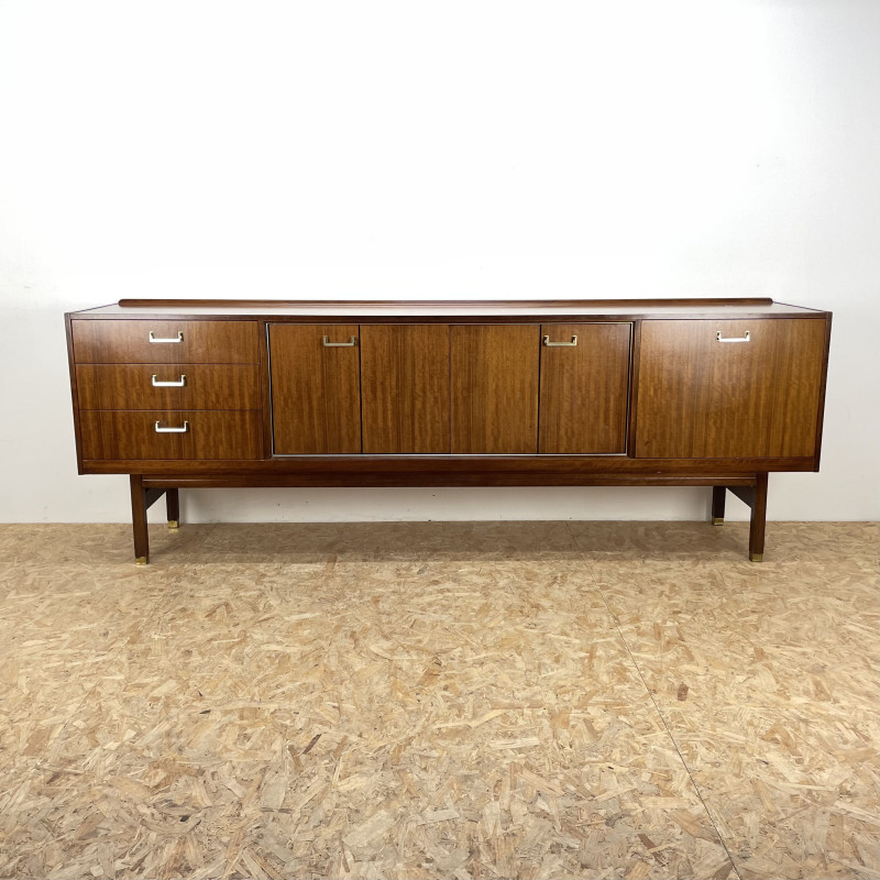 Vintage G Plan walnut sideboard with bifold doors by Donald Gomme, 1960s