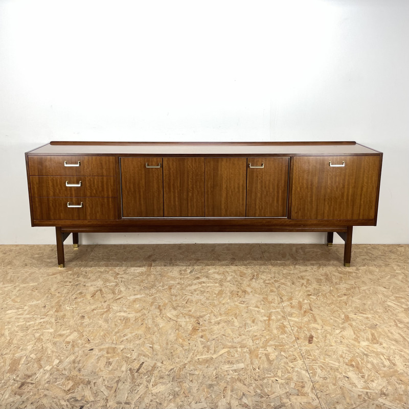 Vintage G Plan walnut sideboard with bifold doors by Donald Gomme, 1960s