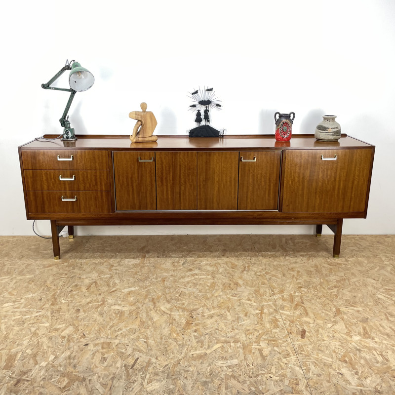 Vintage G Plan walnut sideboard with bifold doors by Donald Gomme, 1960s