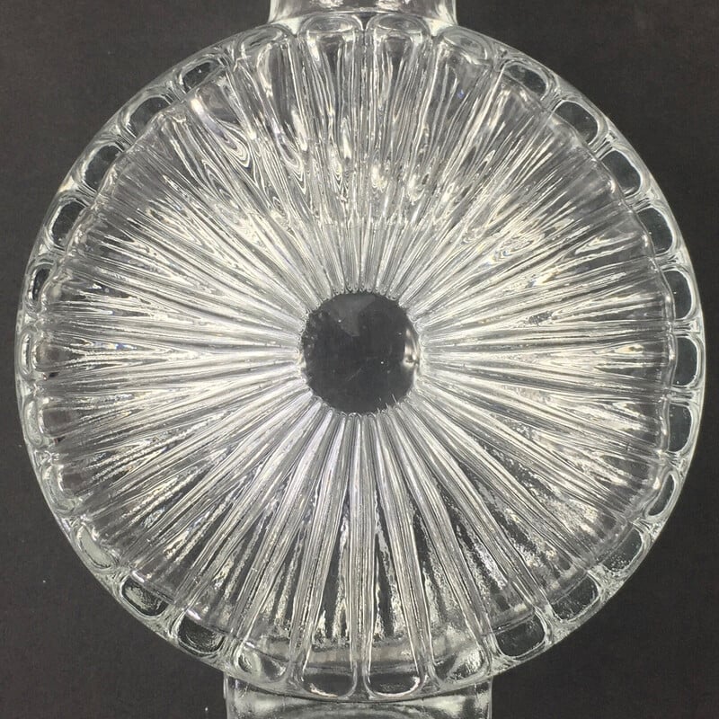 Jarrón de cristal de la serie Aurinkopullo de mediados de siglo de Helena Tynell para Riihimäki Lasi, Finlandia Años 60