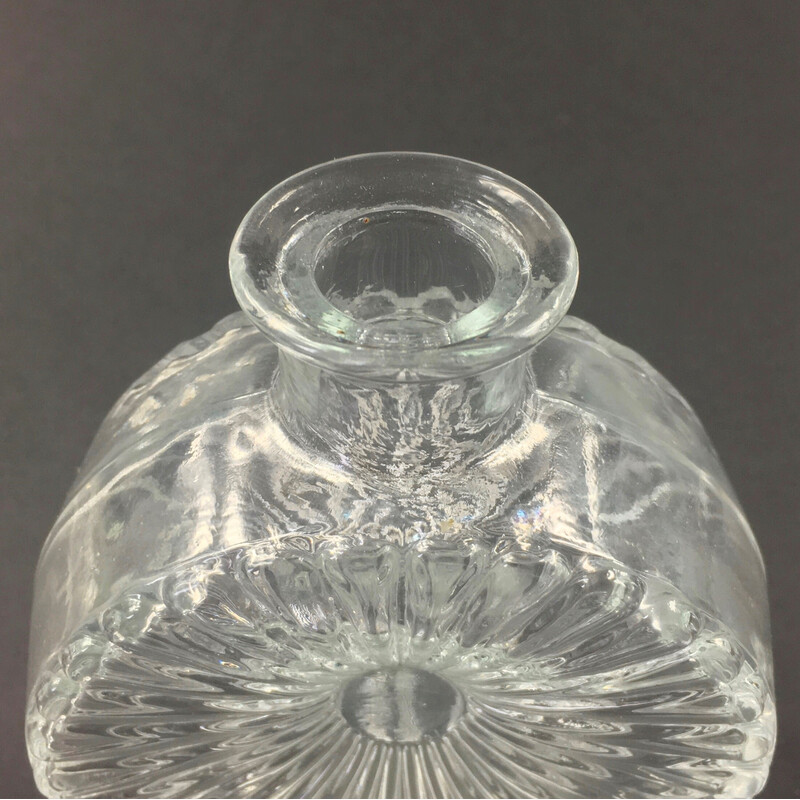 Vase vintage en verre de la série Aurinkopullo par Helena Tynell pour Riihimäki Lasi, Finlande 1960