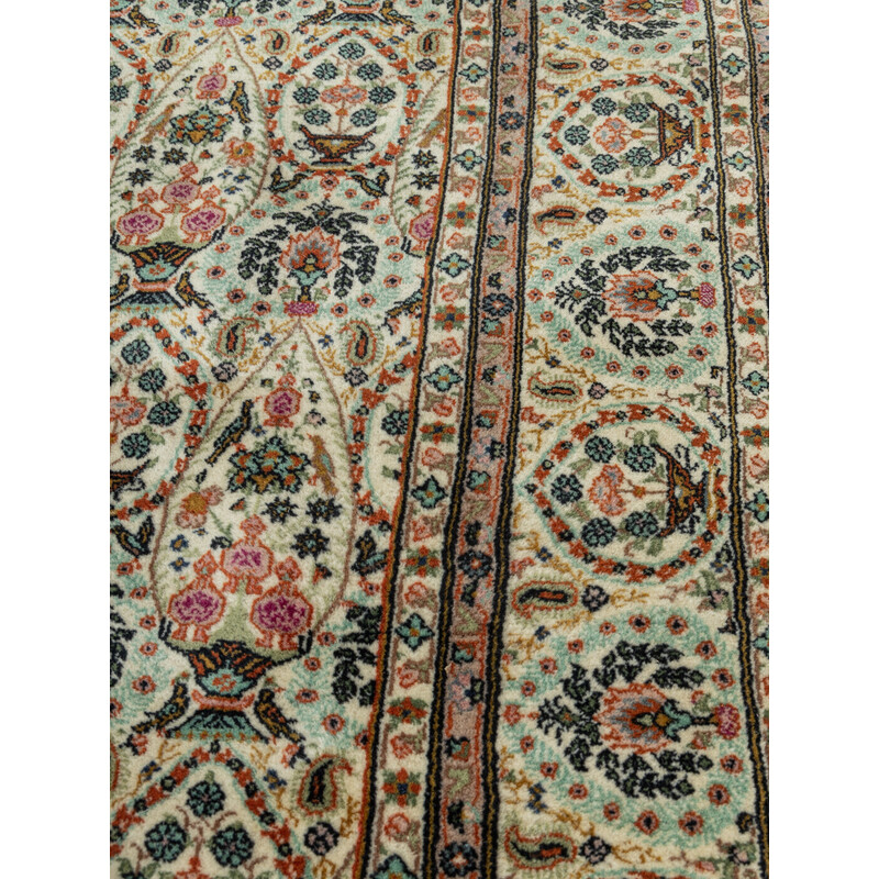 Vintage oriental rug, India 1960s