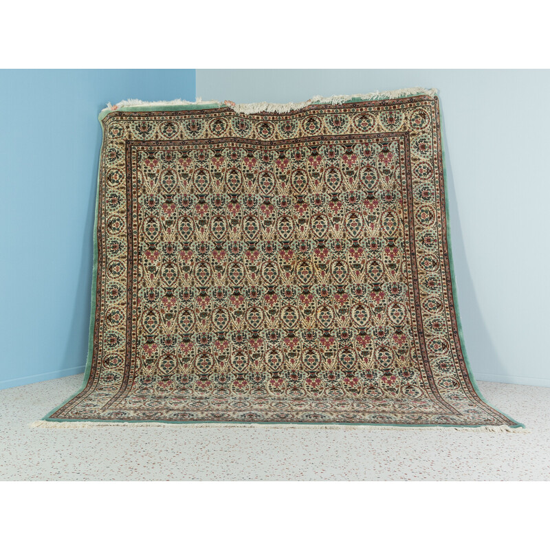 Vintage oriental rug, India 1960s