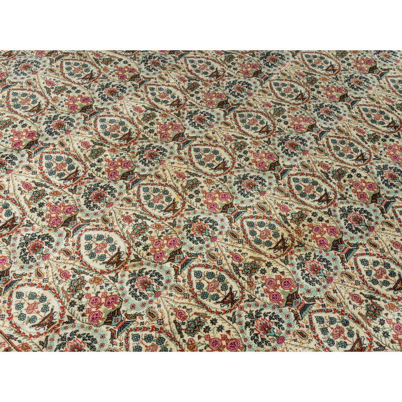 Vintage oriental rug, India 1960s