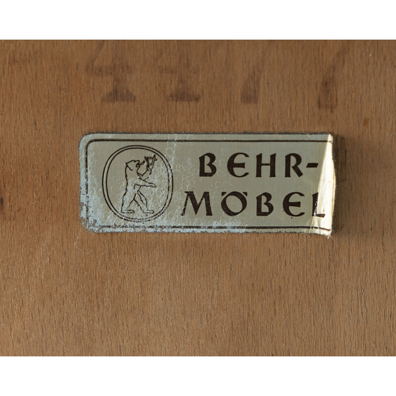 Meuble bar vintage en placage de noyer par Behr Möbel, Allemagne 1950