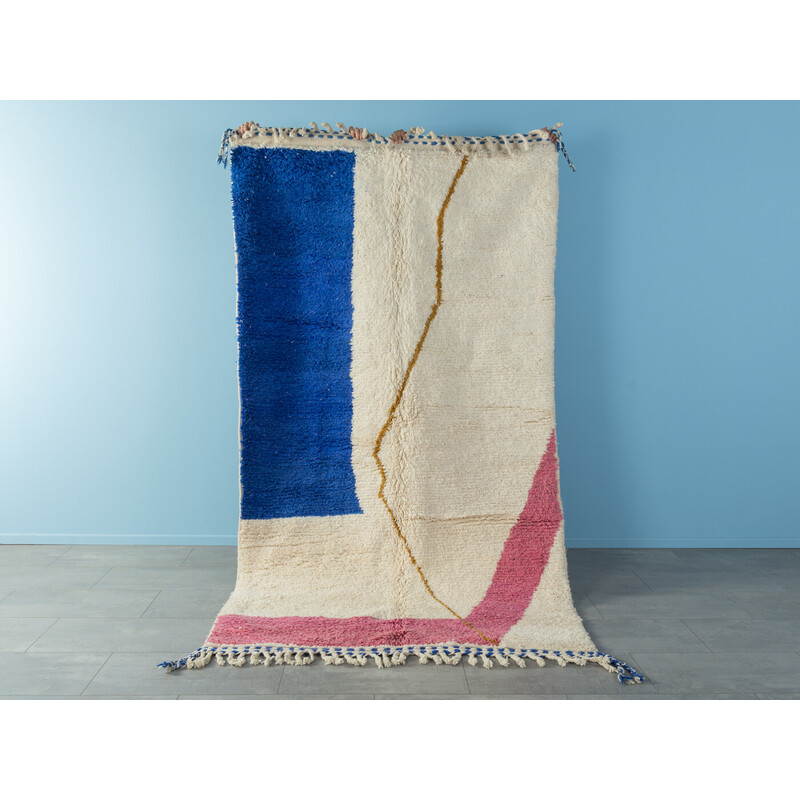 Vintage Abstraction IV wool berber rug, Morocco