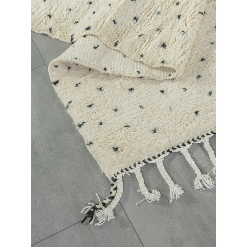 Vintage Dalmatian III wool berber rug, Morocco