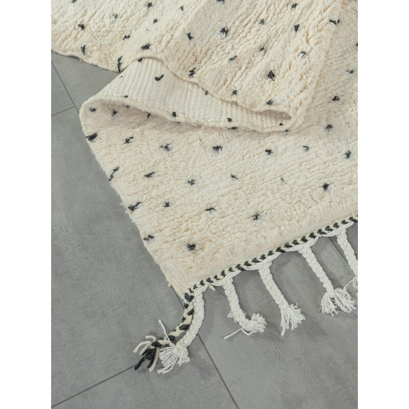 Vintage Dalmatiner III Berberteppich aus Wolle, Marokko