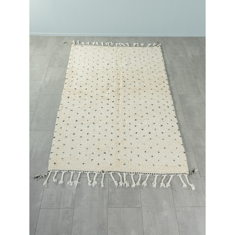 Tapis berbère vintage Dalmatien III en laine, Maroc