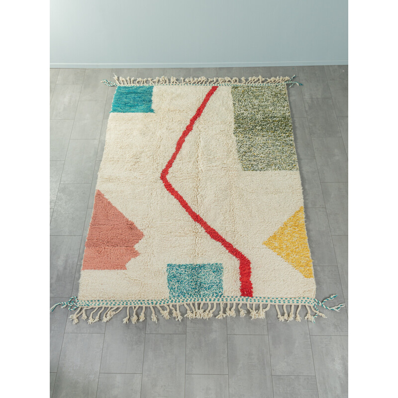 Vintage Abstraction V wool berber rug, Morocco