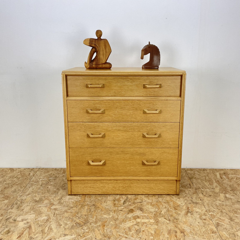 Vintage G Plan Brandon oakwood chest of drawers by Victor Wilkins, 1950s
