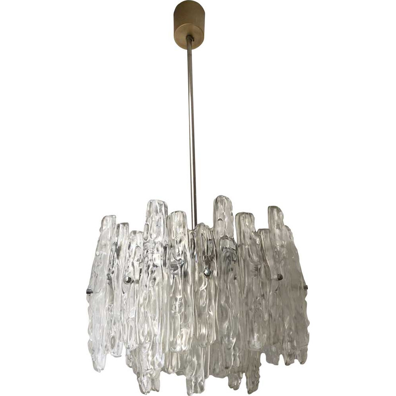 Vintage pendant lamp Ice frost by Jt Kalmar, 1970