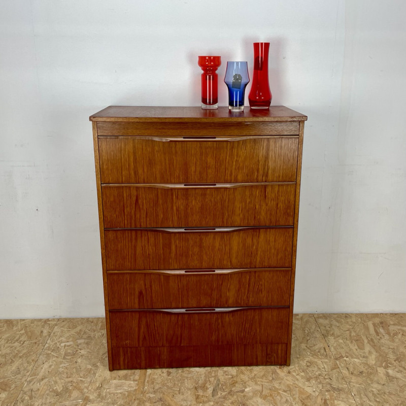 Mid century teak chest of drawers, United Kingdom 1960s