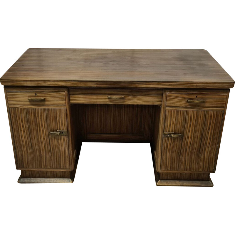 Vintage Haagse school executive desk by Pander and zn, Netherlands 1930s
