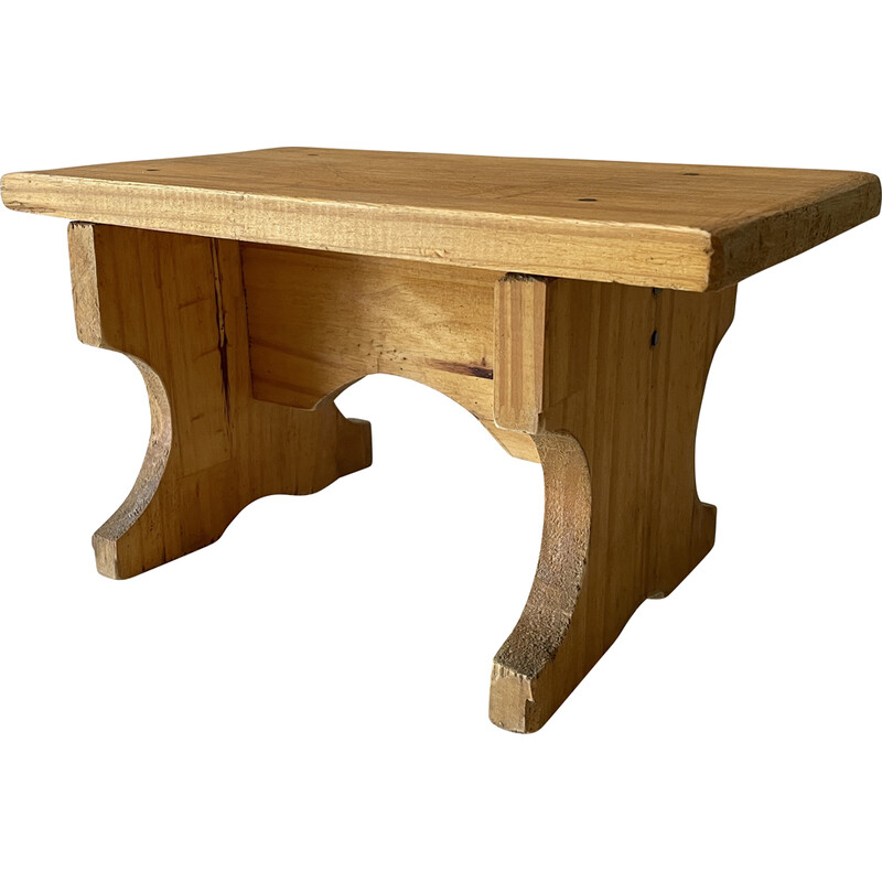 Tabouret vintage en bois massif