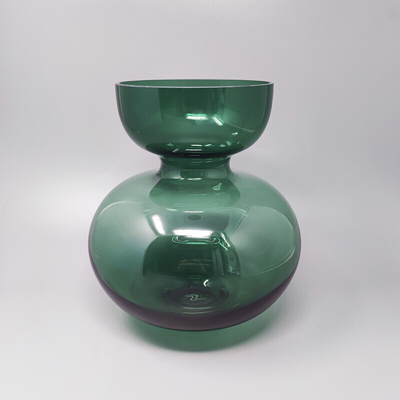 Vase vert vintage par G. Jensen, 1990