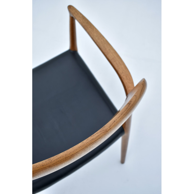 Danish mid century model 56 oakwood armchair by Niels Moller for J L Mollers Mobelfabrik, 1950s