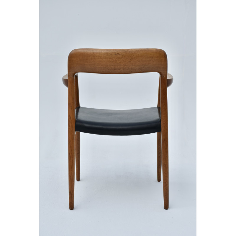 Danish mid century model 56 oakwood armchair by Niels Moller for J L Mollers Mobelfabrik, 1950s