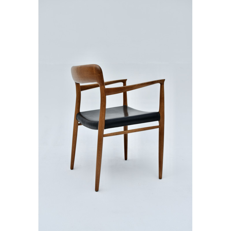 Danish mid century model 56 oakwood armchair by Niels Moller for J L Mollers Mobelfabrik, 1950s