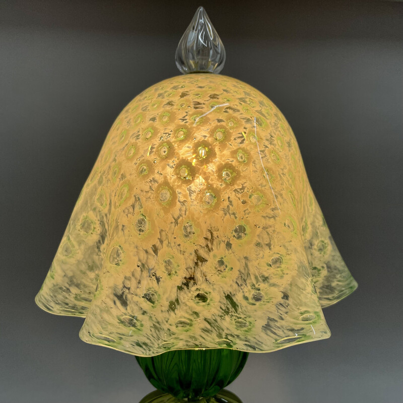 Italian vintage Murano glass Mushroom table lamp, 1990s