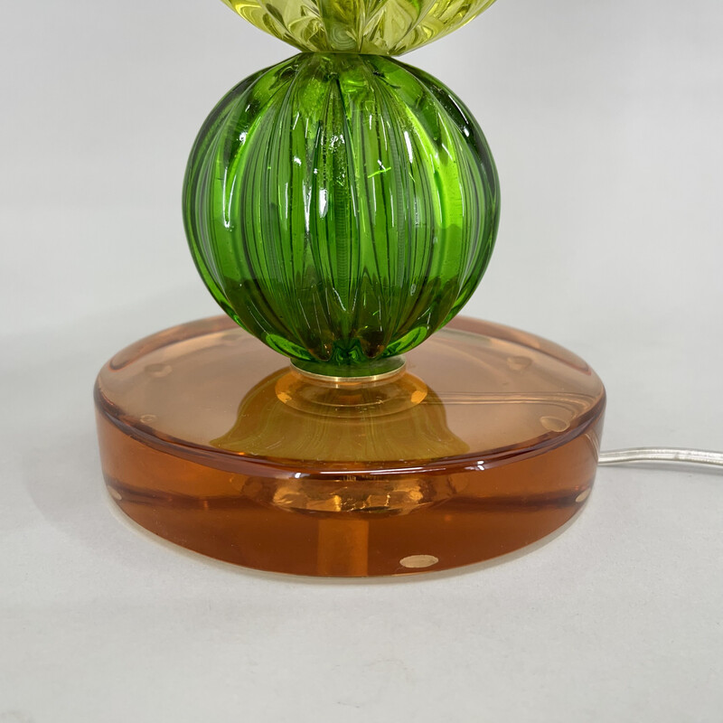 Italiaanse vintage Murano glas Paddestoel tafellamp, 1990