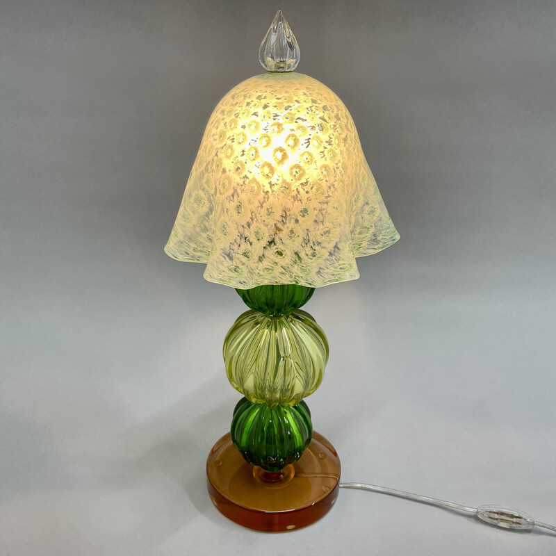 Italian vintage Murano glass Mushroom table lamp, 1990s