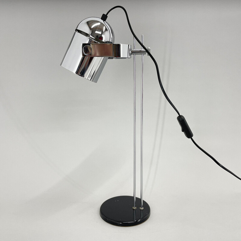 Mid-century adjustable chrome table lamp by Stanislav Indra, Czechoslovakia 1970s