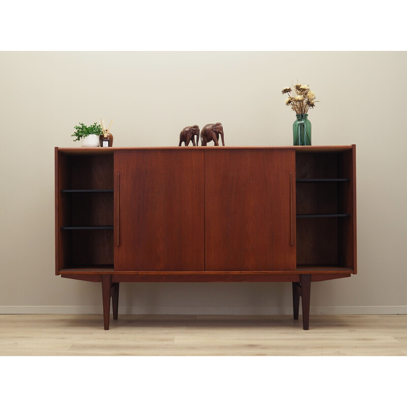 Vintage teak highboard, Denmark 1960s