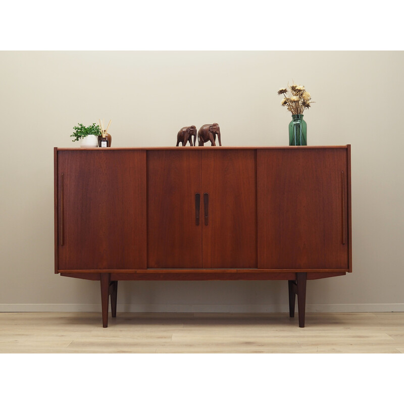 Vintage teak highboard, Denmark 1960s