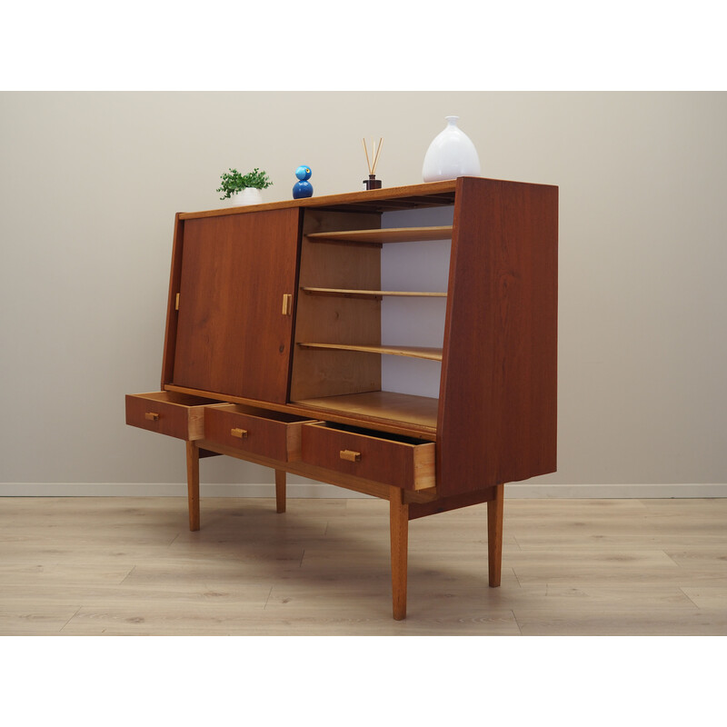 Vintage teak highboard, Denmark 1960s