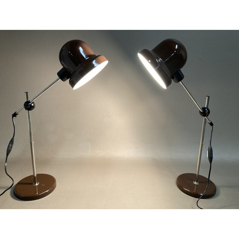 Pair of vintage modulating lamps, 1960