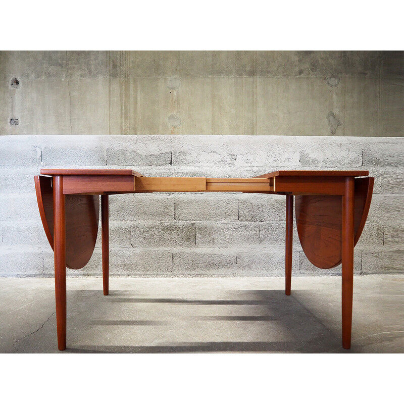 Vintage extendable table in solid teak, Denmark 1960