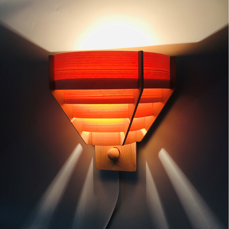 Vintage Scandinavian wall lamp by Hans-Agne Jakobsson for Ellysett, Sweden 1960s