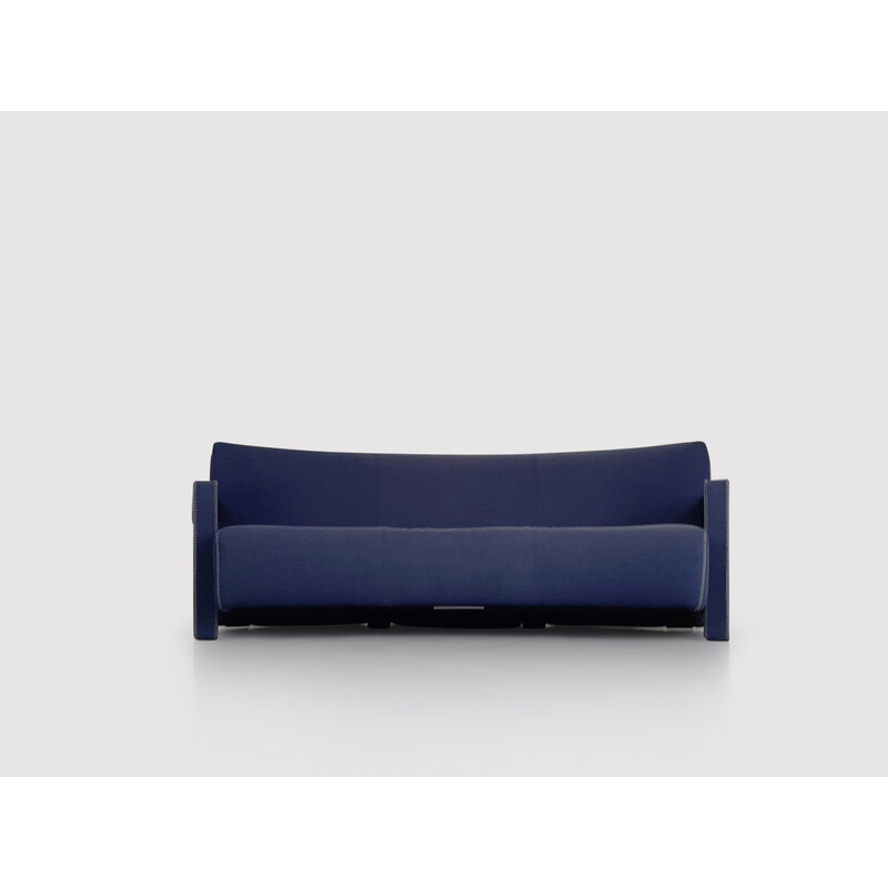 Vintage curved 637 three-seater sofa by Gerrit Rietveld for Cassina, 1990s