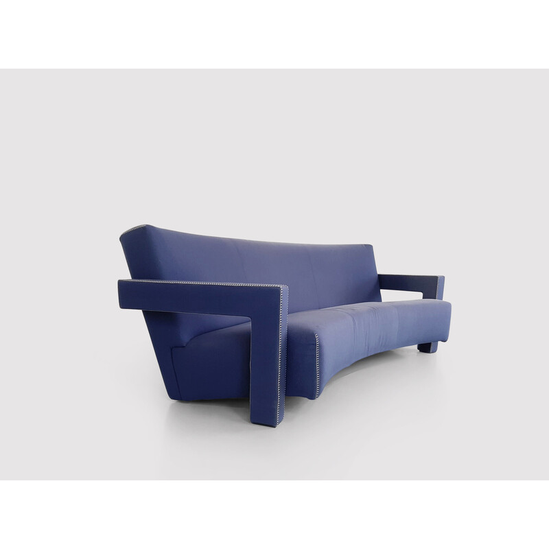 Sofá vintage curvo 637 de tres plazas de Gerrit Rietveld para Cassina, años 90