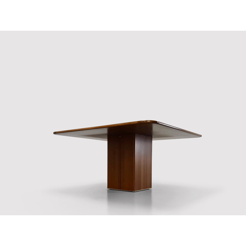 Vintage square Africa dining table by Afra and Tobia Scarpa for Maxalto, Italy 1970s