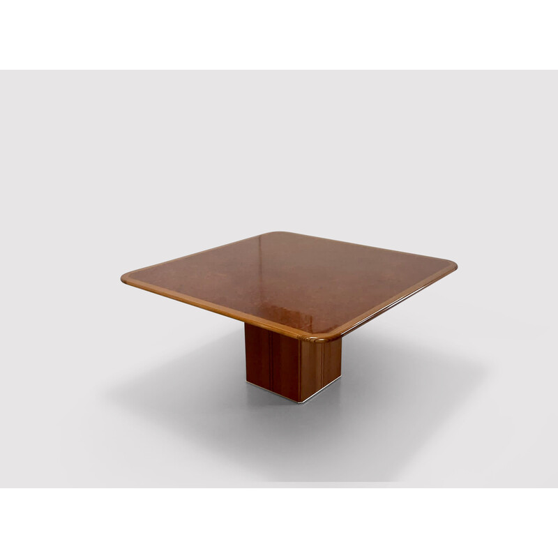 Vintage square Africa dining table by Afra and Tobia Scarpa for Maxalto, Italy 1970s