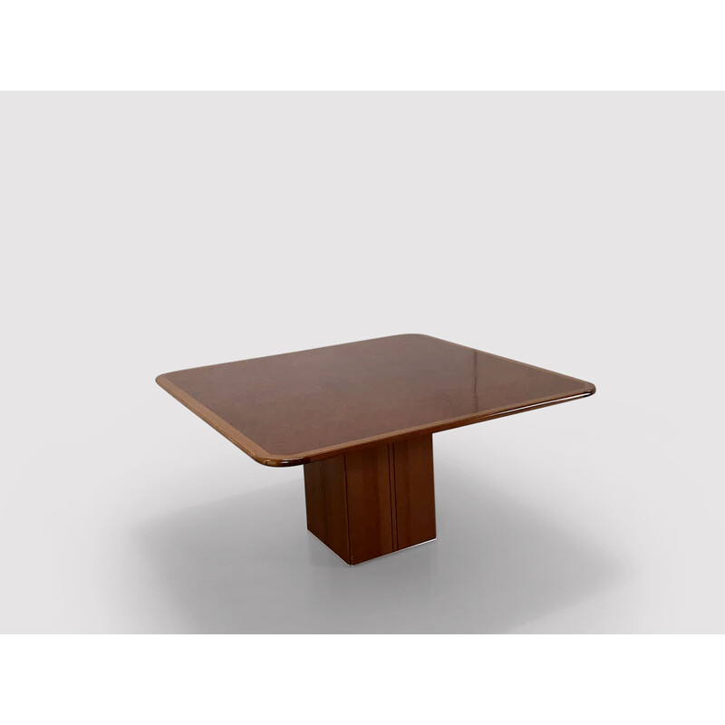 Mesa de comedor vintage cuadrada África de Afra y Tobia Scarpa para Maxalto, Italia años 70